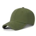 Army green oversized baseball cap in washed cotton with classic six-panel design - Standard Fit (54-58cm) / Green