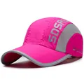 Cappellino da baseball rosa e grigio ad asciugatura rapida con inserti in rete traspirante - Taglia Unica Regolabile / Rosa Rossa
