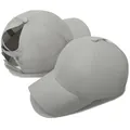 Light gray quick-dry ponytail baseball cap with laser-cut holes for breathable outdoor sports - One Size Adjustable / Light Gray