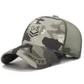 Cappello trucker mimetico con ricamo scudo US e scritta US ARMY sulla visiera - Taglia Unica Regolabile / Grigio