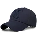Berretto da baseball blu navy con ricamo 3D e pannelli in rete traspirante - Taglia Unica Regolabile / Blu Notte