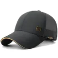 Cappellino trucker grigio scuro con rete traspirante e distintivo metallico dorato cinese - Taglia Unica Regolabile / Grigio