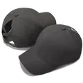 Berretto da baseball grigio scuro ad asciugatura rapida con foro per coda e rete traspirante - Taglia Unica Regolabile / grigio scuro