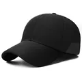 Cappellino da baseball nero elastico ad asciugatura rapida con fori laterali al laser - Taglia Unica Regolabile / Nero