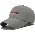 Dark grey quick-dry baseball cap with red EDIER embroidery and laser-cut vents - One Size Adjustable / Light Gray