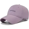 Quick-dry purple baseball cap featuring laser-cut side vents and GOIER logo embroidery - One Size Adjustable / Purple