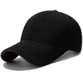 Minimalist black baseball cap with grid texture and brown rim accent on the brim - One Size Adjustable / Sandwich Black