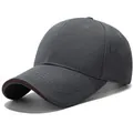 Dark grey breathable mesh baseball cap with contrasting brown brim trim and classic six-panel design - One Size Adjustable / Sandwich Dark Gray