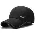Dunkelgraue Winter-Baseballkappe für Herren aus strukturiertem Stoff mit Ohrenschutz - Einheitsgröße Verstellbar / Dunkelgrau