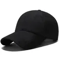 Winter black faux suede baseball cap with thermal lining for outdoor cold protection - One Size Adjustable / Black
