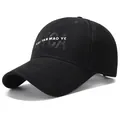 Classic black cotton baseball cap with NYCA embroidery and reinforced stitched brim - One Size Adjustable / Black