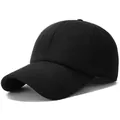 Winter-Baseballkappe aus Wolle mit Ohrenschutz und Fleece-Futter in Schwarz - Einheitsgröße Verstellbar / Schwarz