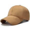 Berretto da baseball in camoscio cammello caldo invernale con classico design a sei pannelli - Taglia Unica Regolabile / Cachi