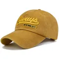 Berretto da baseball vintage in cotone giallo con ricamo 3D e scritta Always - Taglia Unica Regolabile / Giallo
