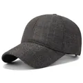 Cappellino da baseball classico grigio scuro da uomo in misto cotone premium - Taglia Unica Regolabile / Marrone