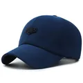 Casquette de baseball bleu marine classique avec logo RIOREX brodé en toile de sergé - Réglable / 1963 Bleu