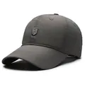 Cappellino sportivo grigio scuro ad asciugatura rapida con logo R metallico e visiera rinforzata - Regolabile / grigio scuro