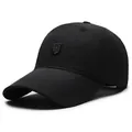 Berretto da baseball nero ad asciugatura rapida con logo R e tessuto traspirante - Regolabile / Nero