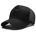 Cappellino trucker nero a 5 pannelli con corna di cervo ricamate e retro in rete - Taglia Unica Regolabile / Nero