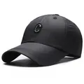 Classic black quick-dry baseball cap with letter C embroidery for outdoor sports - Adjustable / Black