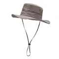 Chapeau de soleil homme taupe pour randonnée avec large bord et cordon réglable - Réglable / Gris