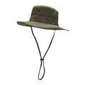 Chapeau de soleil olive avec broderie de montagne et mentonnière réglable - Réglable / Vert Militaire