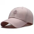 Pink quick-dry baseball cap with blue C letter embroidery and curved brim for outdoor - Adjustable / Pink