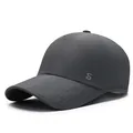 Dark grey quick-dry sports baseball cap with laser-perforated mesh and S logo - One Size / Dark Gray