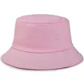 Pink pure cotton fisherman bucket hat for outdoor hiking featuring reinforced brim stitches - Adult (Head Circumference 56-58cm) / Pink