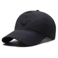 Casquette de baseball en mesh noir avec broderie logo R et séchage rapide respirant - Réglable / Bleu Marine