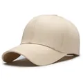 Gorra de béisbol clásica de 6 paneles en color beige con visera curva y ojales de aire - Ajustable / Caqui