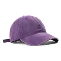 Verstelbare vintage baseballpet van gewassen katoen in donkerpaars retro model - Gewassen Paars