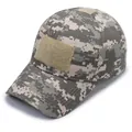 Tactical ACU digital camouflage baseball cap with khaki loop patches for outdoor sports - One Size Adjustable / Grey Digital Camo