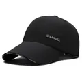 Berretto da baseball in nylon nero impermeabile con logo DISANGSA e visiera ricurva - Taglia Unica Regolabile / Nero