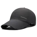 Deep grey waterproof nylon baseball cap with 3D DISANGSA logo for outdoor sports - One Size Adjustable / Dark Gray