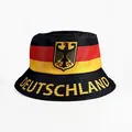 Reversible 2026 World Cup Germany black bucket hat with embroidered Deutschland text - Germany Black Theme Letter Style (DEUTSCHLAND)