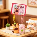 Magnetic cartoon animal keychains featuring a brown horse and pink pig on a card - Pig & Horse Couple / SKU Price for One Pair