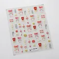 Stickers ongles 3D en relief avec éléments de mariage chinois traditionnels rouge et or - Style de Mariage Double Bonheur TS-3793