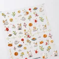 5D embossed Mid-Autumn Festival nail stickers featuring rabbits and moon cakes - TS-3790 Mid-Autumn Night - New Emboss