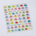 3D jelly effect nail art stickers with colorful gradient water droplets, model M-666 - M-666