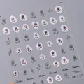 Pegatinas holográficas para uñas con diseños de tulipanes y reflejos de arcoíris M-725 - Floral de Tulipan (M-725)