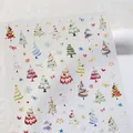 3D embossed Christmas tree nail stickers with colorful patterns and glitter finish - Transparent Glass Christmas Tree Style (TL-281)