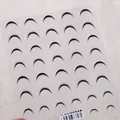Autocollants ongles dégradé noir français TS-3834 avec 30 patchs adhésifs en croissant - Dégradé Français Noir (TS-3834)