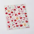 3D-reliëf nagelstickers met appel- en rode strikpatronen, schattig ontwerp M-813 - M-813 Gelei