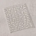5D Relief-Nagelaufkleber mit weißen chinesischen Knoten und Perlendesigns Modell TL-166 - Weiße 3D Geprägte Relief / Weiße 5D Geprägte Froschverschlüsse (TL-166)