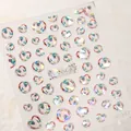 Holografische Herz- und Rund-Nagelaufkleber mit M-387 Laser-Diamant-Textur - Holografischer Laser Herz Rund Stil (M-387)