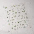 Pegatina de uñas 5D mariposa aurora en degradado verde claro y plateado, modelo TL-200 - Estilo de Mariposa Irisada Verde (TL-200)