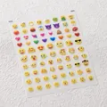 Süße gelbe Emoji und Herz Nagelaufkleber mit verschiedenen Ausdrücken für DIY Maniküre - Lächeln Ausdruck Serie 2 (TK-002)