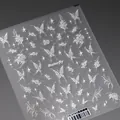 Autocollant d'ongles 3D papillon et fleurs TS-3743 avec design autocollant - Papillon Manmei (TS-3743)