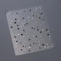 Ster nagelstickers M-552 met zilveren en zwarte sterpatronen op transparante folie - Zilver Zwart